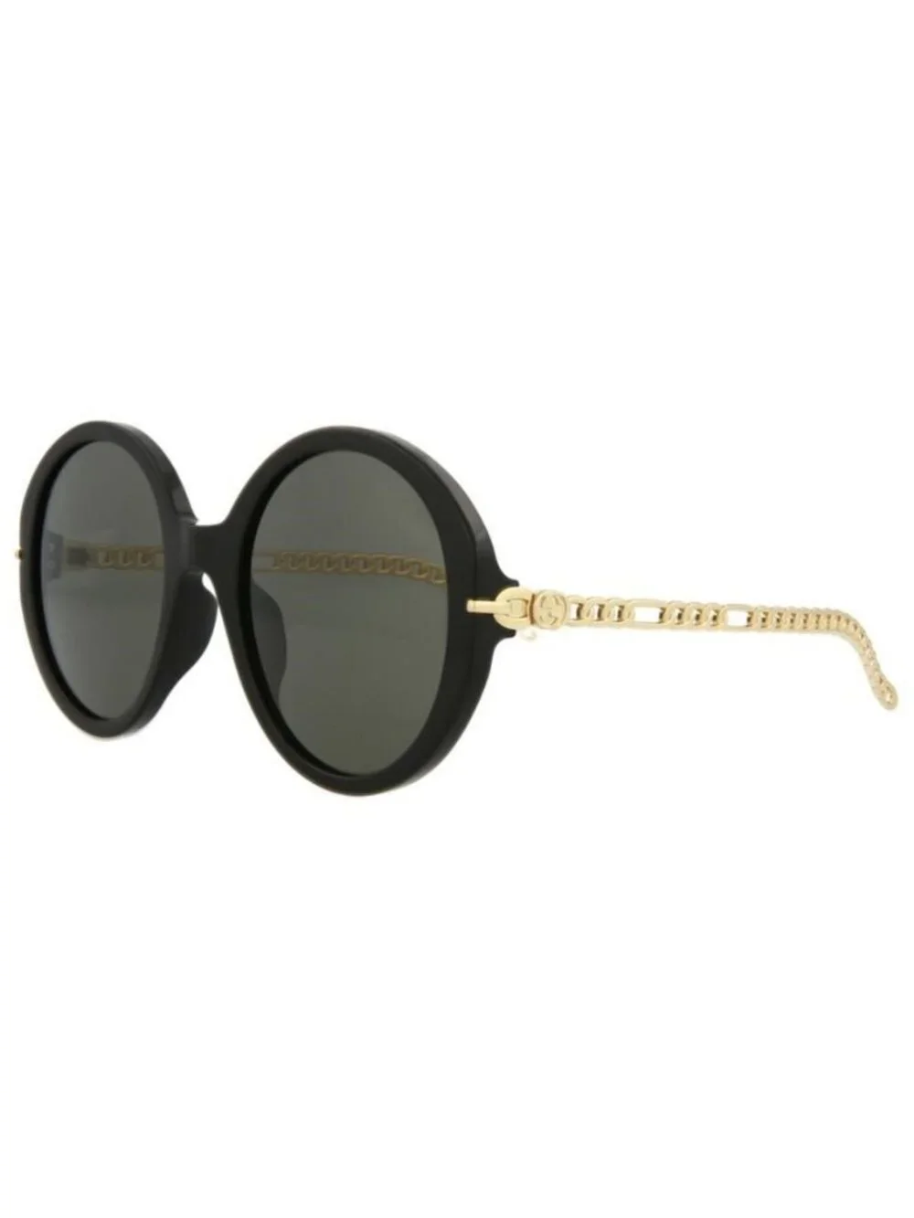 New Gucci Womens Round/Oval Black Gold Grey Fashion Designer Sunglasses